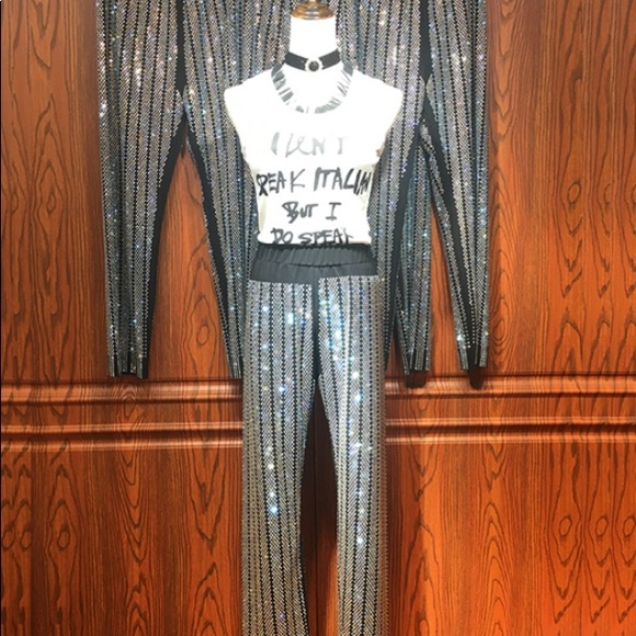 🚨CLEARANCE! RHINESTONE LUXURY PANTS Haute - Picture 7 of 8